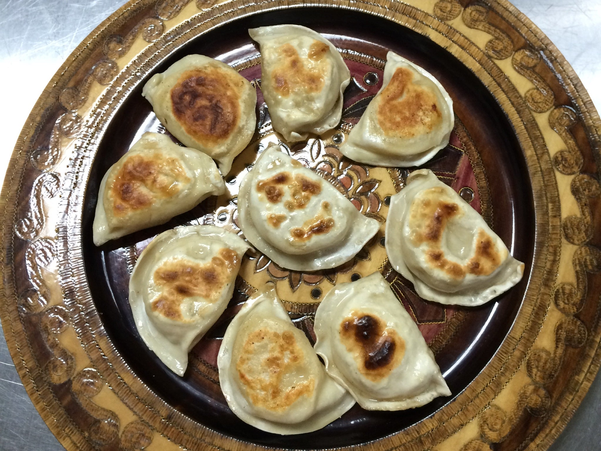 Pierogi ziemniaczane z czosnkiem